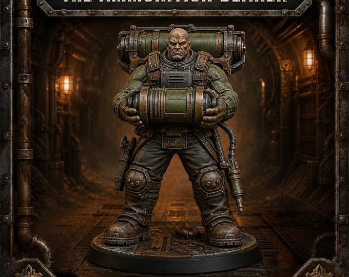 Ammunition Bearer | HGM Underworks 28mm or 32mm Resin Sci-Fi Miniature