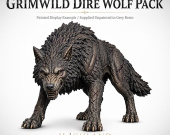 Grimwild Dire Wolf Pack | Choose 1 of 5 or Full Set | HGM Exclusive Resin Miniatures