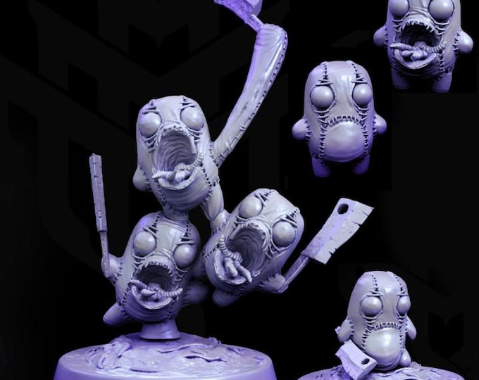 Marble Eye trio - Fantasy Miniature  - Mini Monster Mayhem - Tabletop Wargaming for Grimdark | OPR Sci-Fi & Fantasy Resin Mini