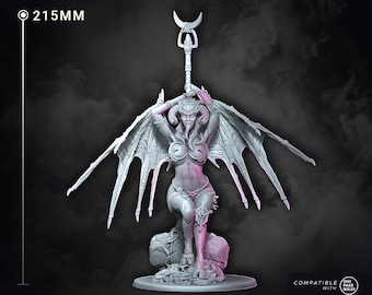 Grand Succubus Multipart Set - WildMesh Licensed 100mm Base Resin Fantasy Miniature