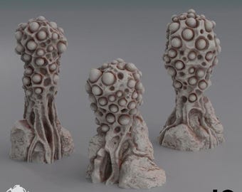 Terrain Egg Clusters - Oshounaminis - Deep Hive - Sci-Fi - Resin Vehicle
