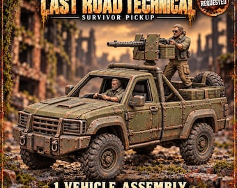 Last Road Technical | Survivor Pickup with Driver & Gunner | 110mm Resin Vehicle | The Hollow Bloom HGM Exclusive