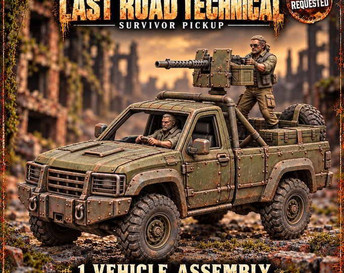 Last Road Technical | Survivor Pickup with Driver & Gunner | 110mm Resin Vehicle | The Hollow Bloom HGM Exclusive