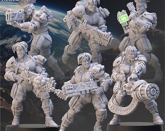 Male Earth Defense Operatives – Across The Realms – Sci-Fi – Resin Unit