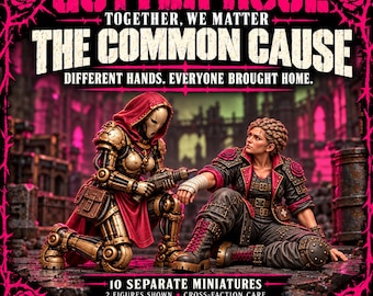 The Common Cause | Choose 1 of 10 or Full Set | Female Sci-Fi Rescue & Casualty Resin Miniatures | HGM Original
