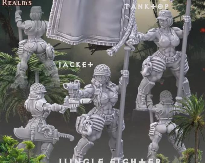 Jungle Fighters - Battle Standard - Across the Realms - Tabletop Wargaming for Grimdark | Alternative  | OPR Sci-Fi mini