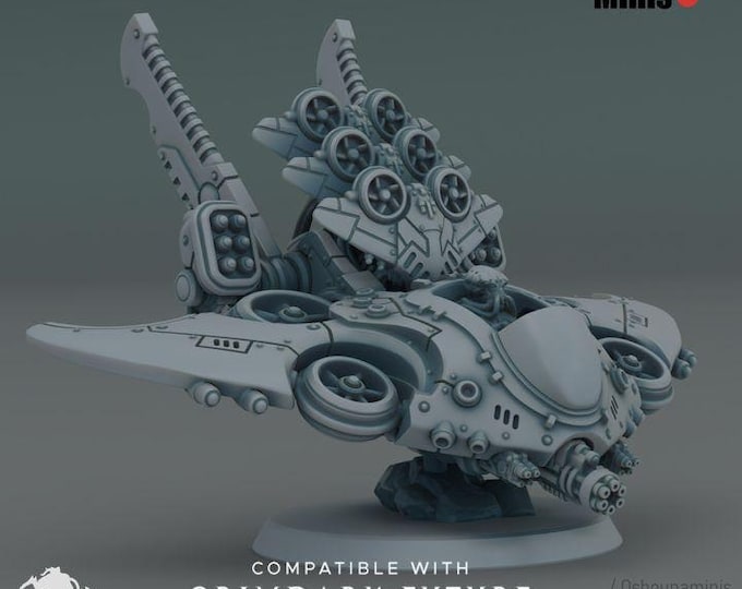 S.E.A Coalition - Drone Carrier - Oshounminis Tabletop wargaming miniature for Grimdark | OPR | Sci-fi Living Metal