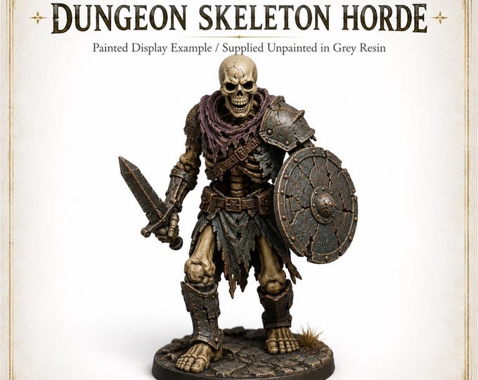 Dungeon Skeleton Horde - Monsters and Fantasy miniatures - Exclusive Highland Gaming Minis - Tabletop Grimdark OPR Sci-Fi
