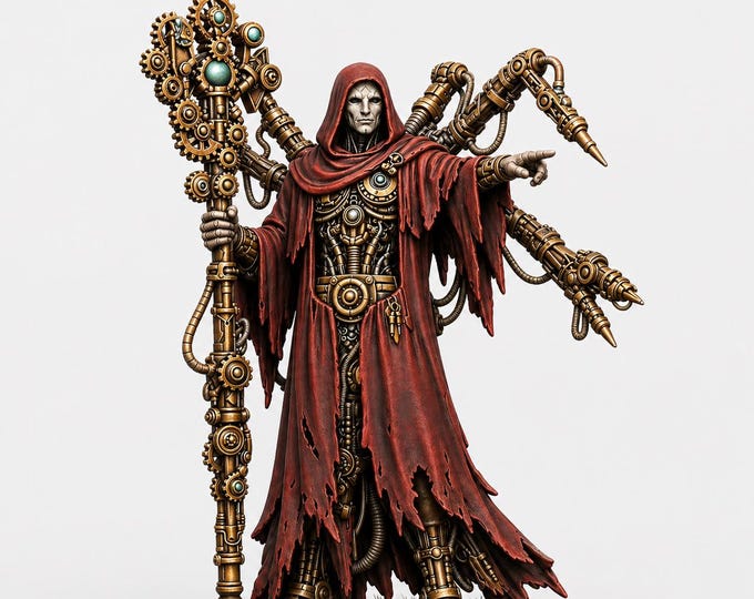 Hollow Men Data Priest - Hollow Legion - Legion Wars - Exclusive Highland Gaming Minis - Tabletop Wargaming Multi-Verse Grimdark OPR Sci-Fi