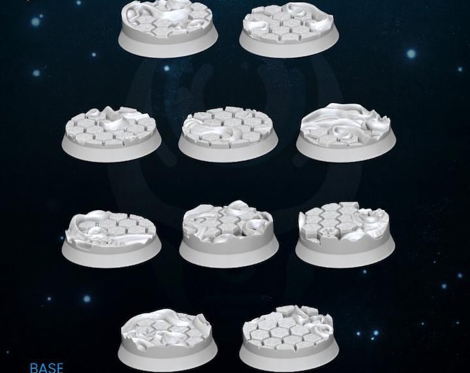 Void Infestation Bases  ( 5 - 20 ) (various sizes ) - Wildmesh - Compatible with Grimdark | OCR | Sci-Fi Miniatures