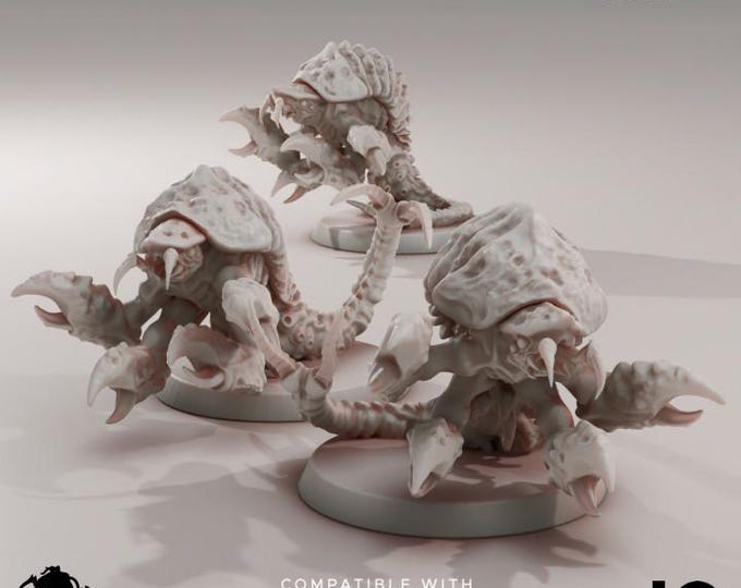 Alien Shrimps (1-9) - Deep Hive - Oshounaminis Tabletop wargaming miniatures for Grimdark | OPR | Sci-fi | Alien Bug Proxy