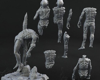 Cadavers and Corpses Miniatures - Print Your Monsters - Fantasy Grimdark D&D - Resin Miniature