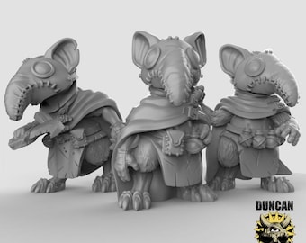 Mousle Plague Doctors | Duncan Shadow| PathFinder | Mini | Tabletop Wargaming | Dungeons and Dragons | Resin | Fantasy | RPG