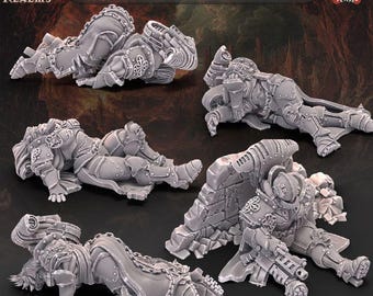 Battle Nun Casualties - Across the Realms Licensed Resin Sci-Fi Objective Marker Set