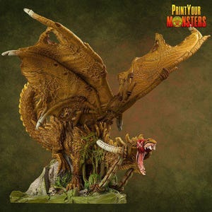 Cave Dragon | for Fantasy | Grimdark | for DnD RPG | Sci -fi - Print Your Monsters - Fantasy Grimdark D&D - Monster Miniature