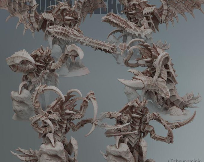Deep Sea Lord 2.0 - Deep Hive -  Oshounminis - Tabletop wargaming miniature for Grimdark | OPR | Sci-fi | Alien Bug Proxy | 3D printed model