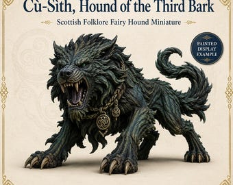 Cu-Sith Hound of the Third Bark - HGM Exclusive Resin Fantasy Monster Miniature