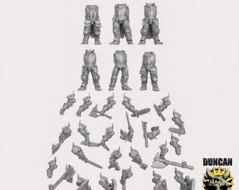 Chaos Warriors Kit | Duncan Shadow| PathFinder | Mini | Tabletop Wargaming | Dungeons and Dragons | Resin | Fantasy | RPG