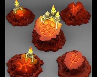 Occult Sacrifice Stones Wargaming Terrain Objectives | Fantastic Plants and Rocks | PathFinder | Mini | Dungeons and Dragons | Fantasy | RPG