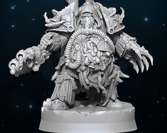 Chaos Lord of Plague - WildMesh - Sci-Fi Grimdark Character Miniature