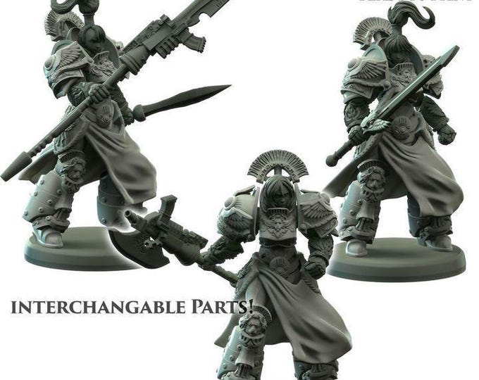 Warmaiden Golden Guard - Romanus - Printerra Studios - Tabletop Wargaming Miniature for Grimdark | OPR | Sci-fi