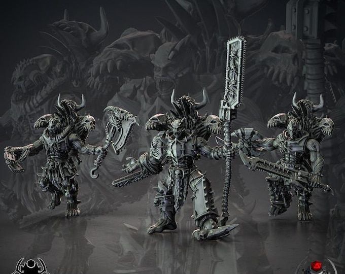 Bloody Skulls Furious Gladiators - Chaos of Wrath - Eight Legs Miniatures -Tabletop Wargaming Miniature for Grimdark OPR Sci-fi