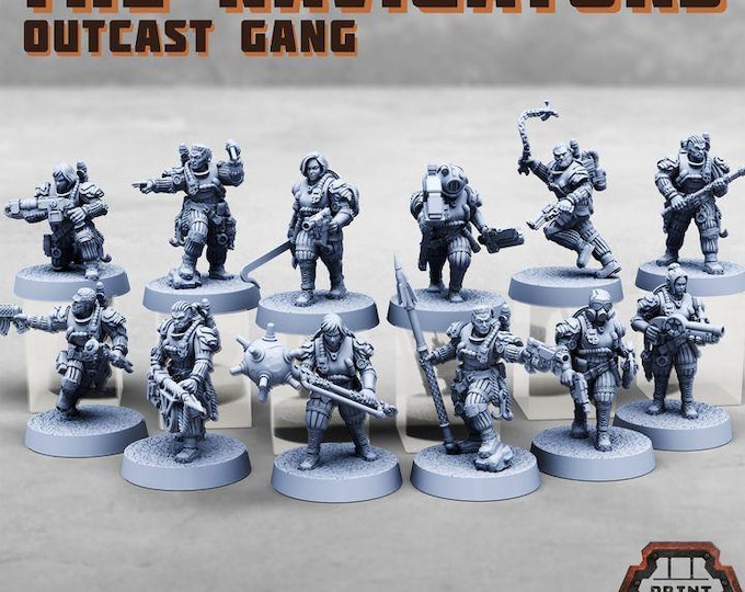 Umbral Navigators - Outcast Guild Gang - Print Minis - New Release Oct 25  - Sci-Fi OPR Grimdark compatible Tabletop Wargaming Grimdark