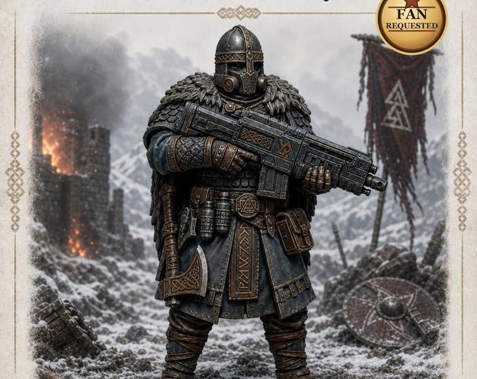 Ironfjord Gas-Mask Vikings | 5, 10 or 20 Resin Sci-Fi Miniatures | HGM Exclusive