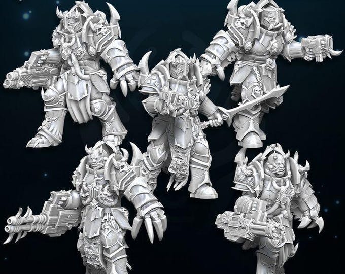 Annihilators of Excess (5) - WildMesh - Sons of Excess - Sci-Fi Grimdark Squad Miniatures