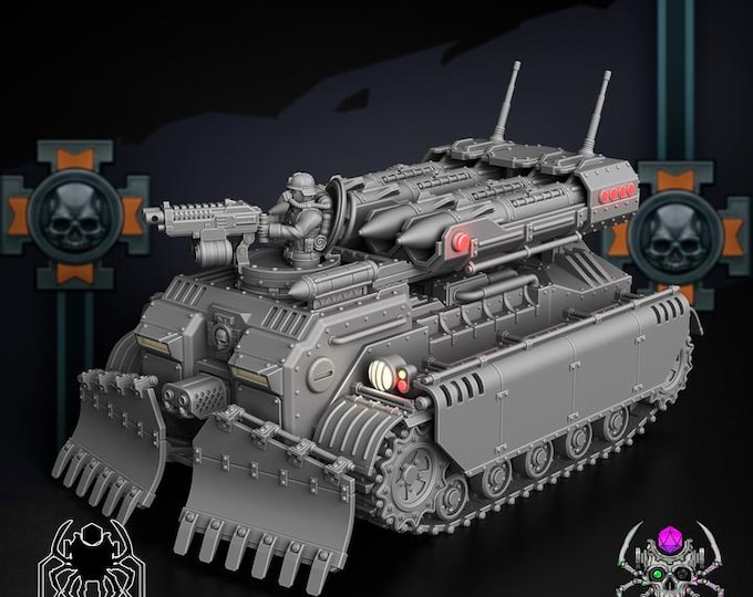 Korps Of Ashes - Meduse • 32mm Grimdark tank for Sci-Fi Wargames & TTRPG | Eight Legs Miniatures mini