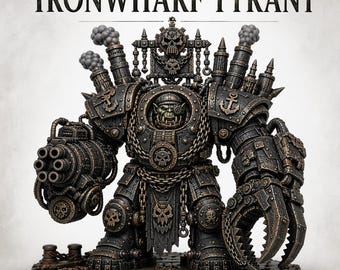 Orc Boss Gharzak Balejaw - BlackIron Tyrant- BlackWharf Syndicate - Highland Gaming Minis Exclusive - Sci-Fi Resin Squad