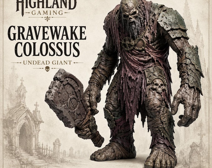 Gravewake Colossus - HGM Exclusive Resin Undead Giant Dark Fantasy Monster Miniature