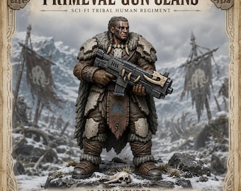Primeval Gun-Clans Sci-Fi Tribal Miniatures  - Stone Legion - Legion Wars - Exclusive Highland Gaming Minis - Tabletop Grimdark OPR Sci-Fi
