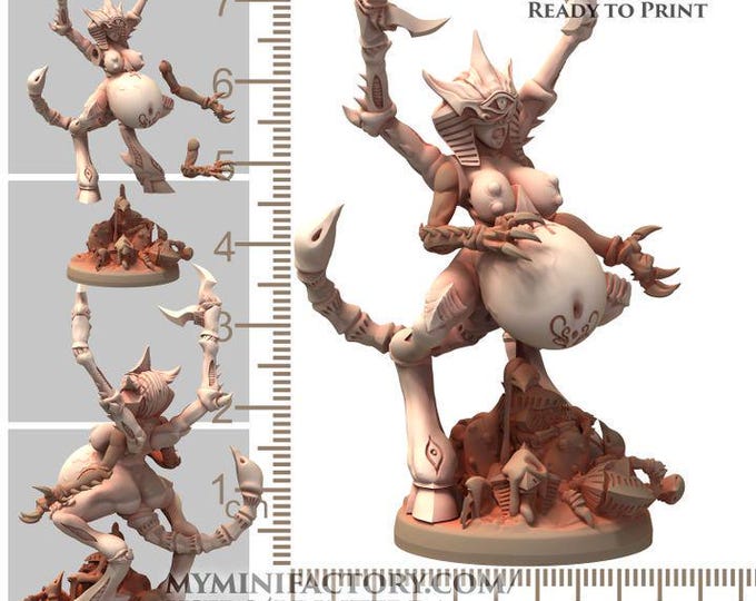 Brood Mistress - Serket - Printerra Studios - Tabletop Wargaming Miniature for Grimdark | OPR | Sci-fi