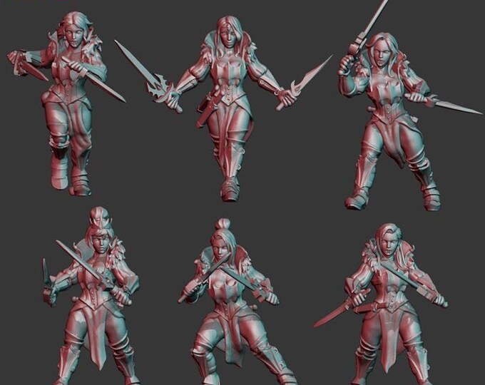 Vampire Handmaidens - Frigid Miniatures Grimdark Resin Unit