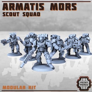 Armatis Mors Scouts Squad - Print Minis - Tabletop Wargaming Miniature for Grimdark | OPR | Sci-fi