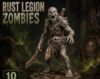 Rust Legion Zombies | 5, 10 or 20 Resin Sci-Fi Undead Miniatures | HGM Exclusive