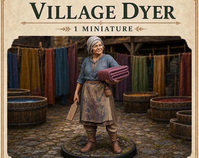 Lowroad Village Dyer | Medieval Fantasy NPC | HGM Resin Miniature