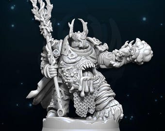 Chaos Plague Sorcerer Terminator  - Miniatures - Wildmesh - Tabletop Wargaming for Grimdark | Alternative  | OPR Sci-Fi mini