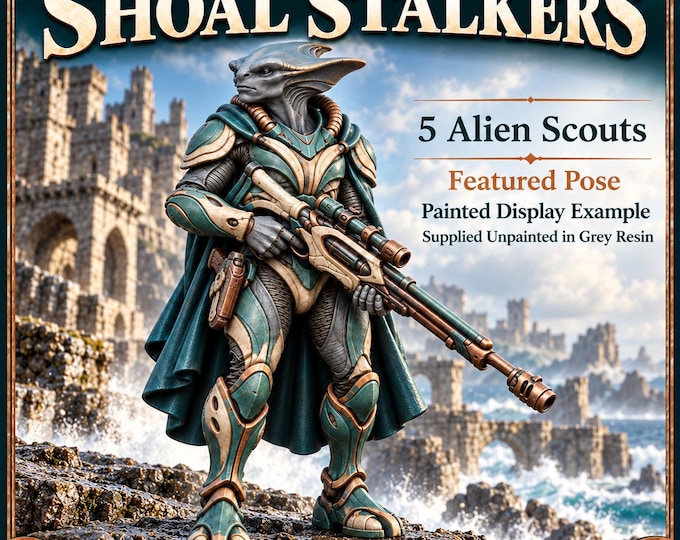 Brineglass Shoal Stalkers | Choose 1 of 5 or Full Set | Alien Scout Sniper Resin Miniatures | HGM Exclusive