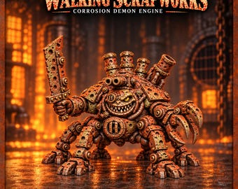 Walking Scrapworks Demon Engine | Sword or Twin Claws | Rust Legion Resin Monster | 160mm Base | HGM Exclusive