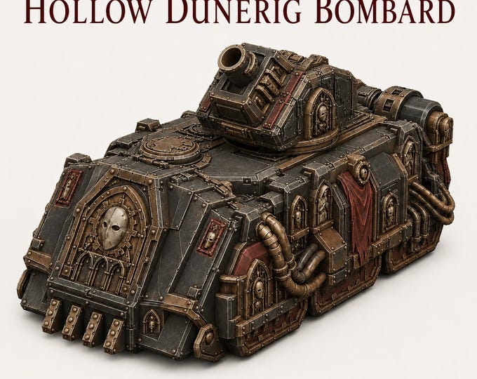 Hollow Dunerig Bombard | Hollow Legion HGM | Sci Fi Artillery Tank | Gothic Resin Vehicle | Unpainted