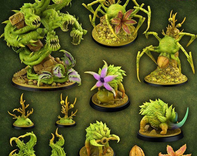 Carnivorous Jungle Battle Force Miniatures - Print Your Monsters - Fantasy Grimdark D&D - Resin Miniature