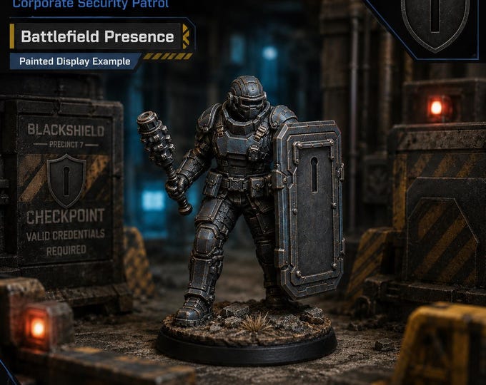 Blackshield Precinct | 1, 5, 10 or 20 Corporate Security Miniatures | 32mm | HGM Exclusive