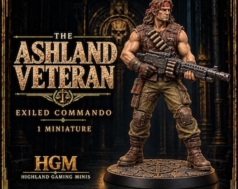 The Ashland Veteran | 32mm Exiled Commando Resin Miniature | Legends of Judgement | HGM Exclusive
