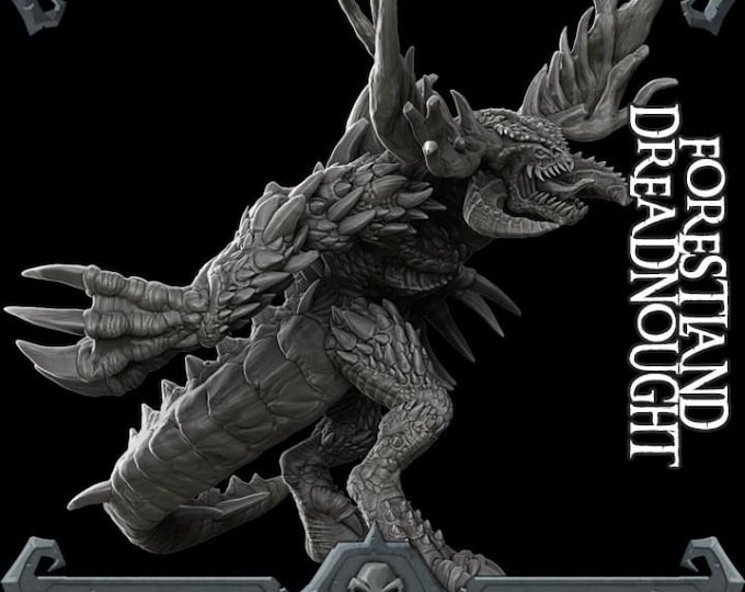Forestland Dreadnought - Fantasy Miniature  - Rocket Pig Games - Tabletop Wargaming for Grimdark | OPR Sci-Fi & Fantasy Resin Mini
