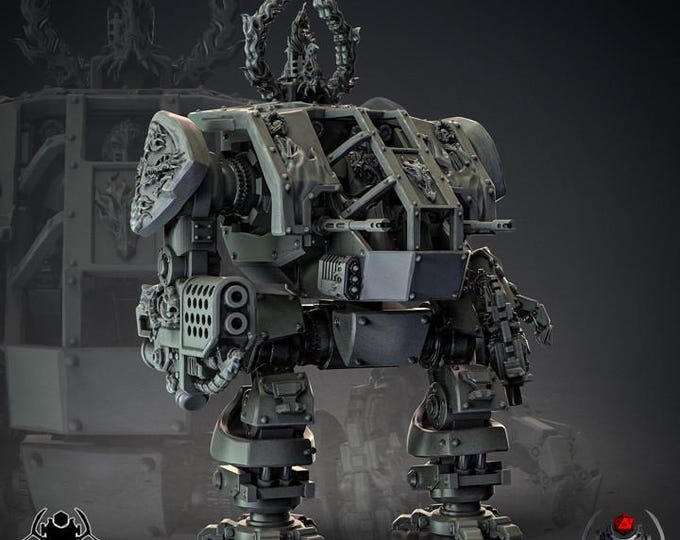 FlameLizard Eternal Protector Light • 32mm Grimdark tank for Sci-Fi Wargames & TTRPG | Eight Legs Miniatures mini