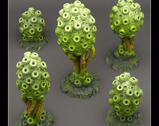 Poisonous Sponge Plant Wargaming Terrain Objectives | Fantastic Plants and Rocks | PathFinder | Mini | Dungeons and Dragons | Fantasy | RPG