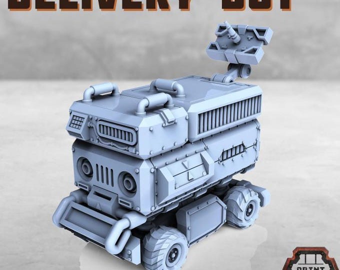 Delivery Bot - Print Minis - Tabletop Wargaming Miniature for Grimdark | OPR | Sci-fi