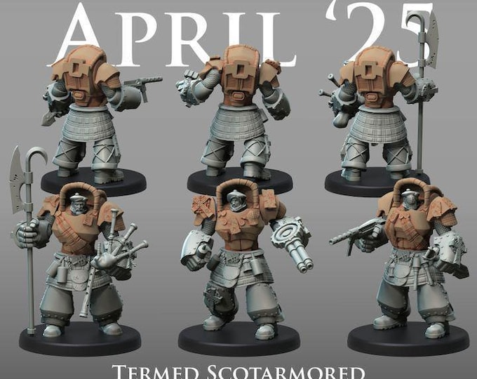 Scottish Armoured Knights Miniatures - Belthazark - Sci-Fi Grimdark - Squad